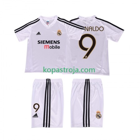 Billiga Fotbollströjor Real Madrid RONALDO 9 2004 20025 Retro Barn Hemma tröja Kortärmad